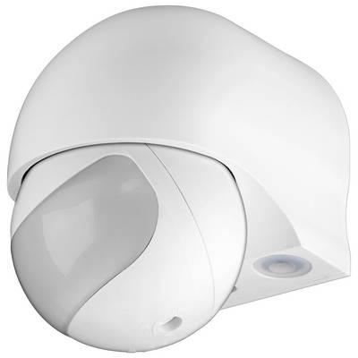 Goobay 95174 Infrarot Bewegungsmelder mit 180° PIR-Sensor für LED Außenleuchte Aufputz Wandmontage Melder, 12 m, Weiß-0