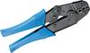 Goobay 11790 Crimpzange für isolierte Kabelschuhe 0,5 - 6,0 mm² Quetschzange mit Ratschenfunktion & Zwangssperre, Blau