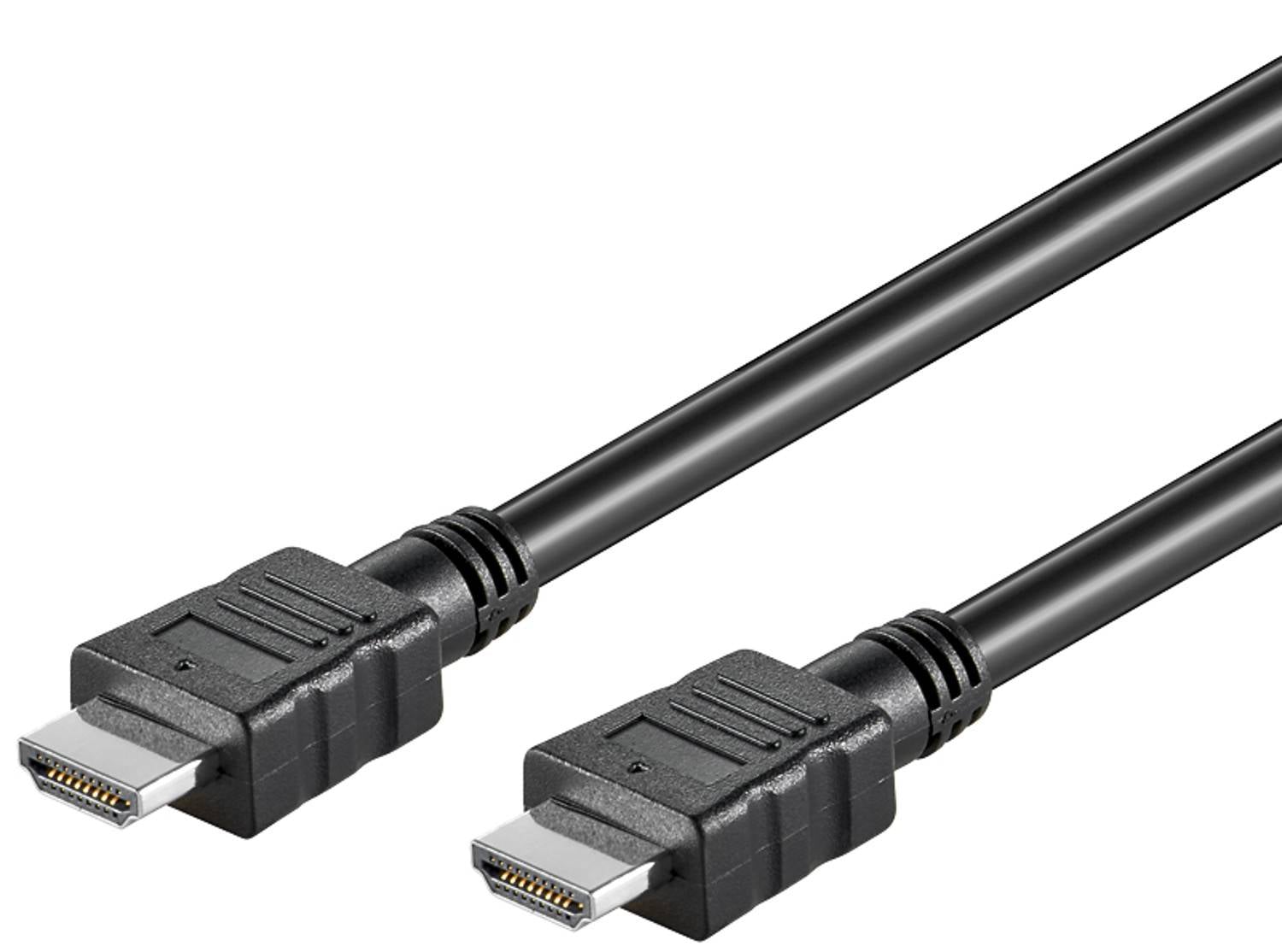Goobay 58443 HDMI High Speed Kabel Ethernet / UHD 4K @ 30Hz Monitorkabel / 10,2 Gbits Anschlusskabel / Schwarz / 5m-0
