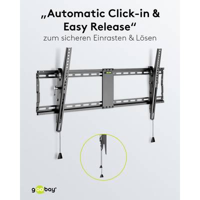Goobay 49930 TV-Wandhalterung Pro TILT 109 cm (43") - 254 cm (100") neigbar, flache Fernsehhalterung VESA 800x400, 70 kg-6