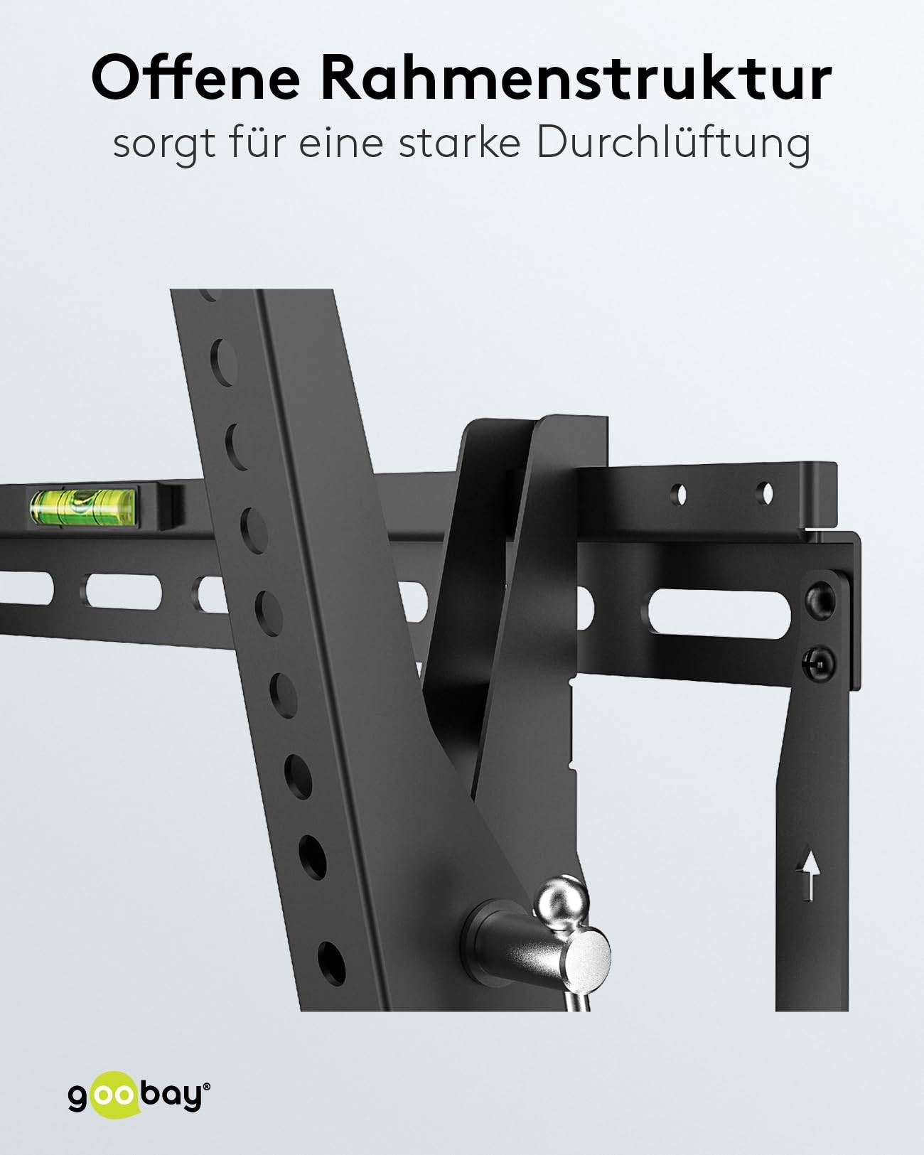 Goobay 49930 TV-Wandhalterung Pro TILT 109 cm (43") - 254 cm (100") neigbar, flache Fernsehhalterung VESA 800x400, 70 kg-4
