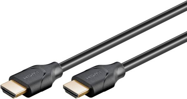 Goobay 61640 Ultra High Speed HDMI Kabel Ethernet / UHD 8K @ 60Hz / eARC CCS HDMI Anschlusskabel Monitorkabel Schwarz 2m