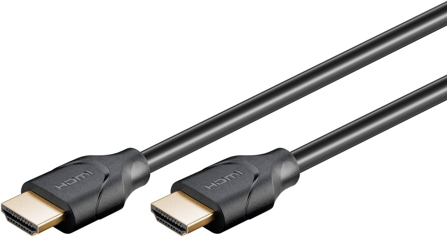 Goobay 61640 Ultra High Speed HDMI Kabel Ethernet / UHD 8K @ 60Hz / eARC CCS HDMI Anschlusskabel Monitorkabel Schwarz 2m-0