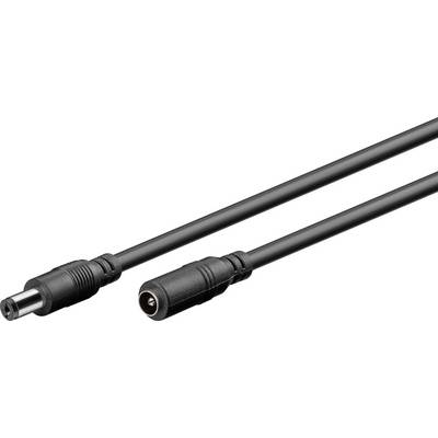 Goobay 71399 DC Netzkabel Verlängerungskabel 12V Netzteil DC-Stecker auf DC-Buchse 5,50 x 2,10 mm Stromkabel Schwarz 3m-0