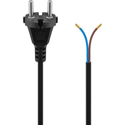 Goobay 58914 Netzkabel Konturenstecker & Aderendhülsen / Staubsauger Stromkabel / Staubsaugerkabel / Schwarz / 10m-0