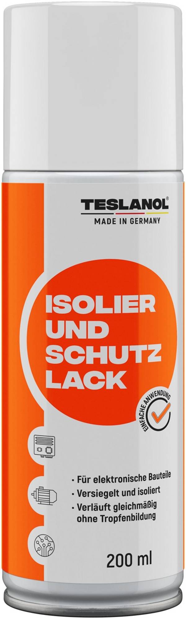 Teslanol 26027 Isolierspray & Schutzlack Spray für elektronische Bauteile Versiegelung & Isolierung Lackspray 200 ml