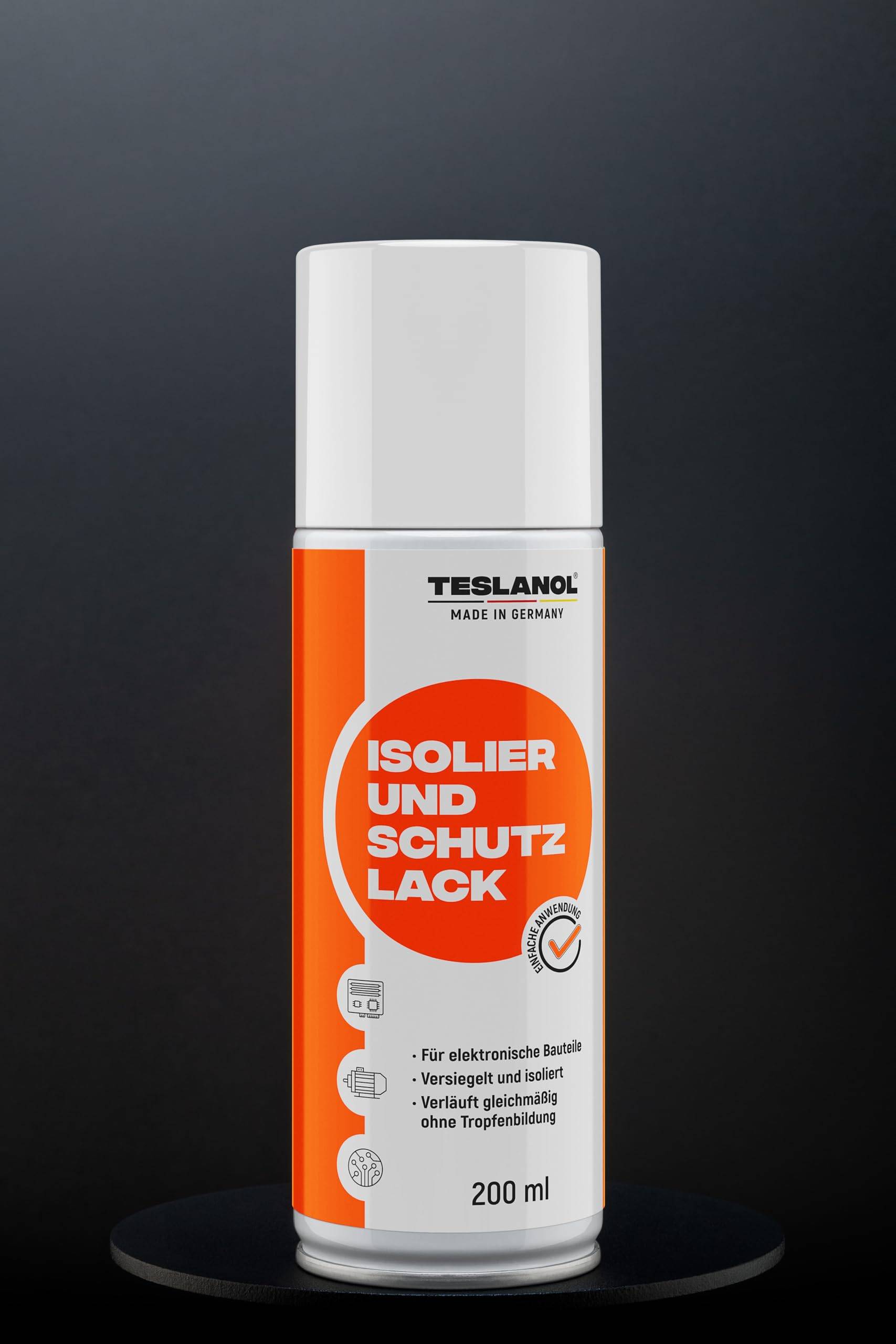 Teslanol 26027 Isolierspray & Schutzlack Spray für elektronische Bauteile Versiegelung & Isolierung Lackspray 200 ml-2