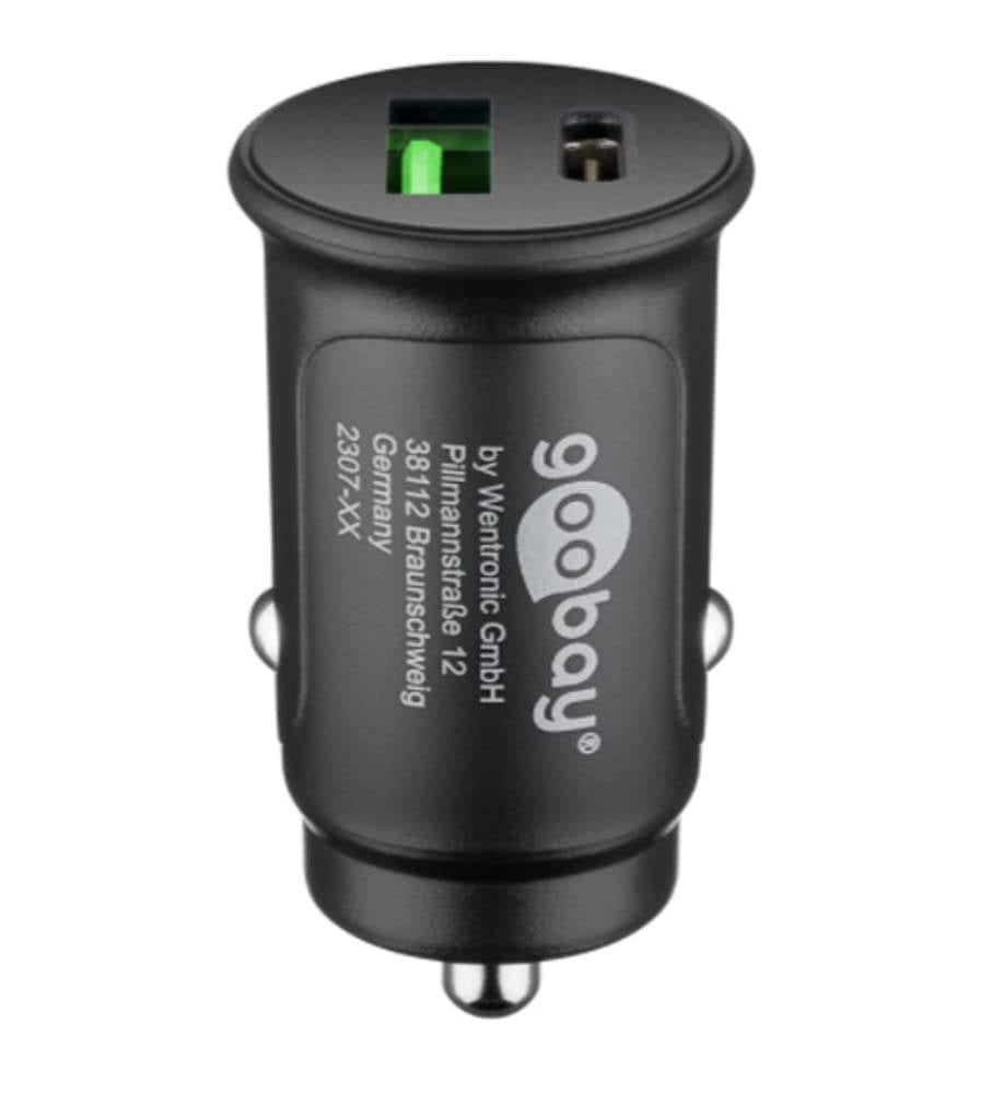 Goobay 59521 Dual USB Schnellladegerät PD Zigarettenanzünder / 27W Auto Ladegerät USB-A & USB-C Ladestecker / Schwarz-4