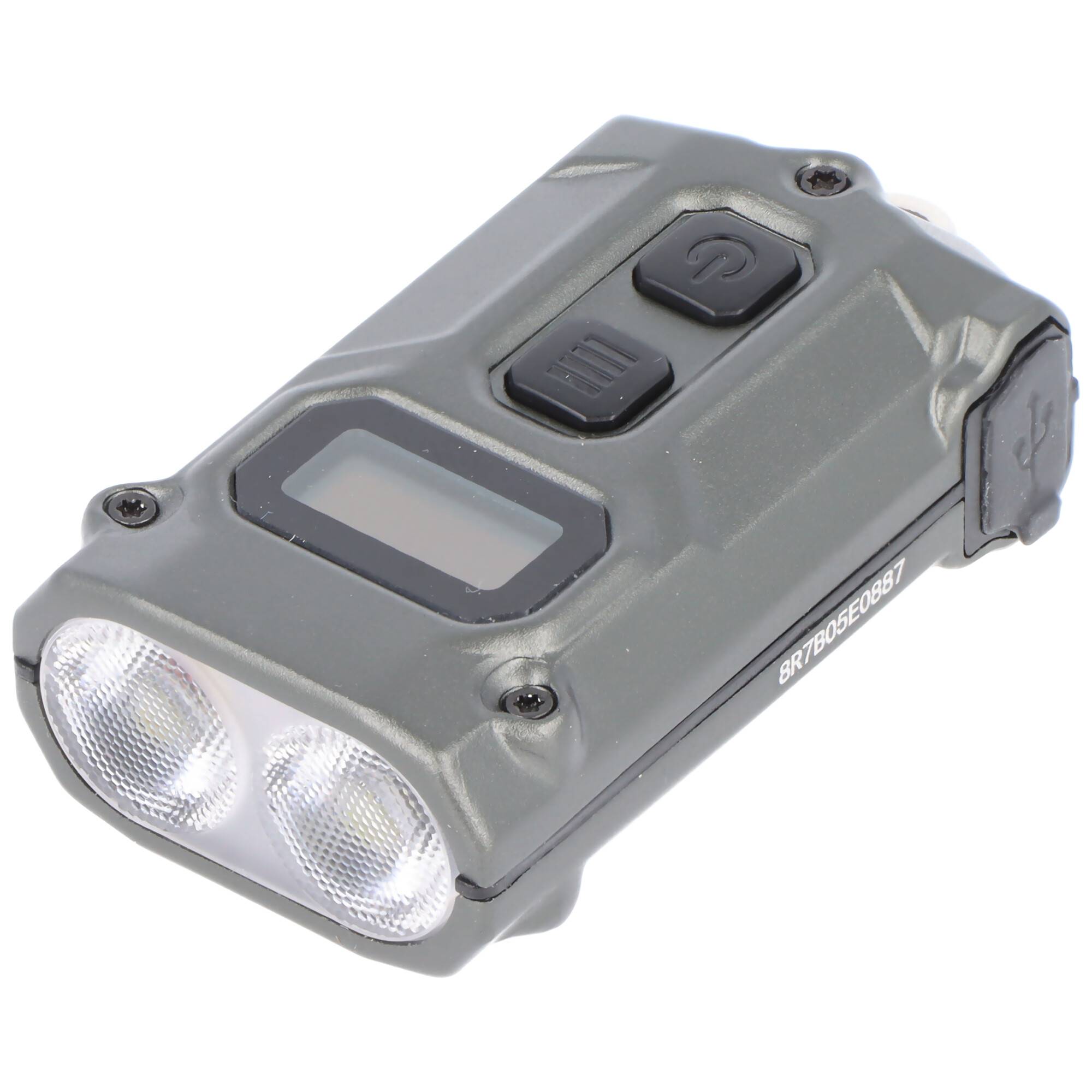 Nitecore TINI 3 Mini LED-Taschenlampe, für den Schlüsselbund, MCT UHE LEDs, 600 Lumen, wiederaufladbar Grau-0