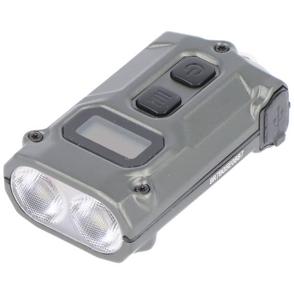 Nitecore TINI 3 Mini LED-Taschenlampe, für den Schlüsselbund, MCT UHE LEDs, 600 Lumen, wiederaufladbar Grau