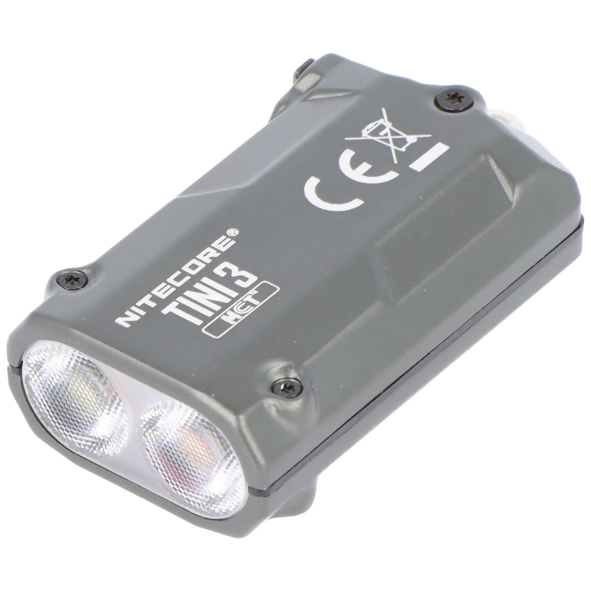Nitecore TINI 3 Mini LED-Taschenlampe, für den Schlüsselbund, MCT UHE LEDs, 600 Lumen, wiederaufladbar Grau-1