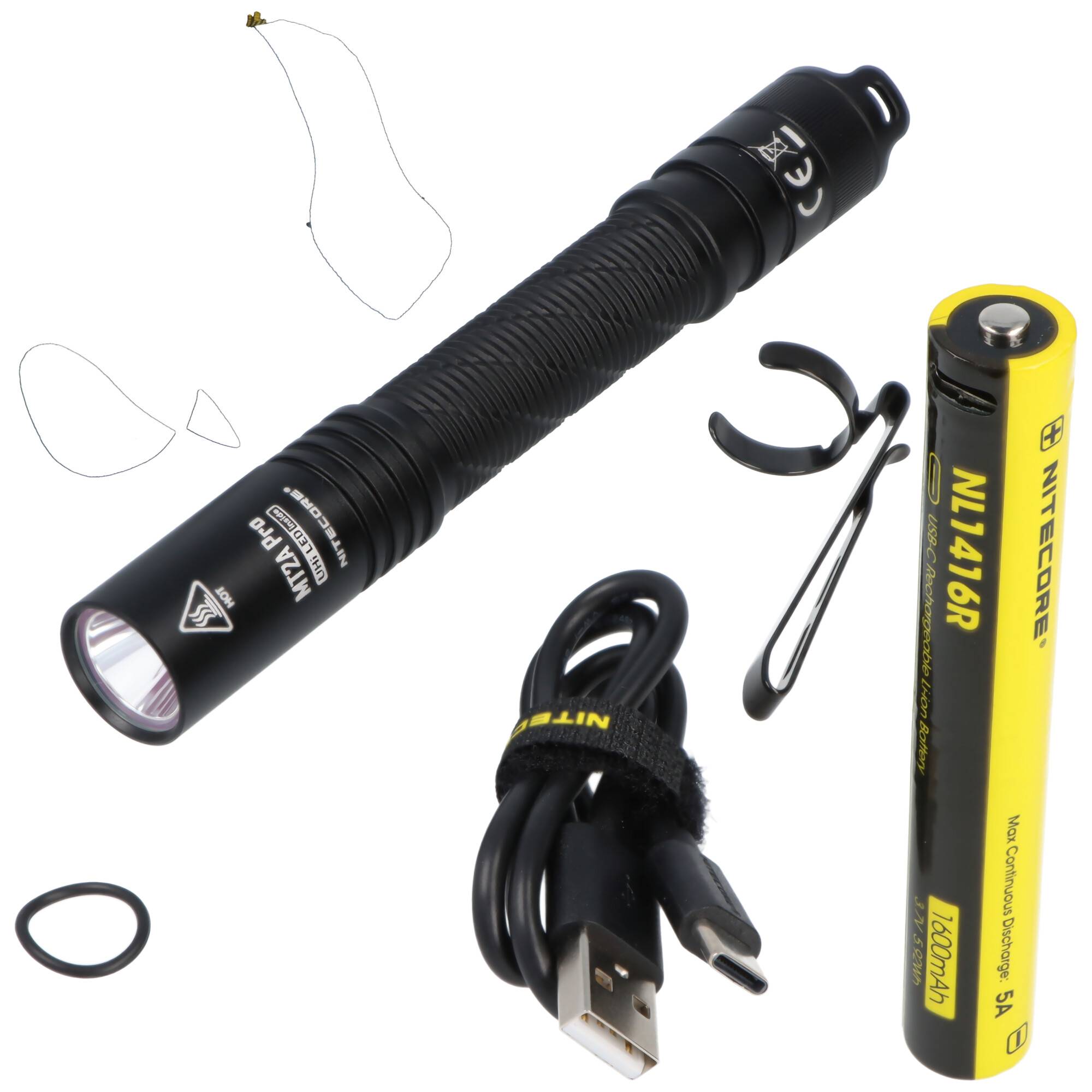 Nitecore MT2A PRO LED-Taschenlampe mit bis zu 1000 Lumen, UHi 20 LED, inklusive NL1416R Li-Ion Akku-4