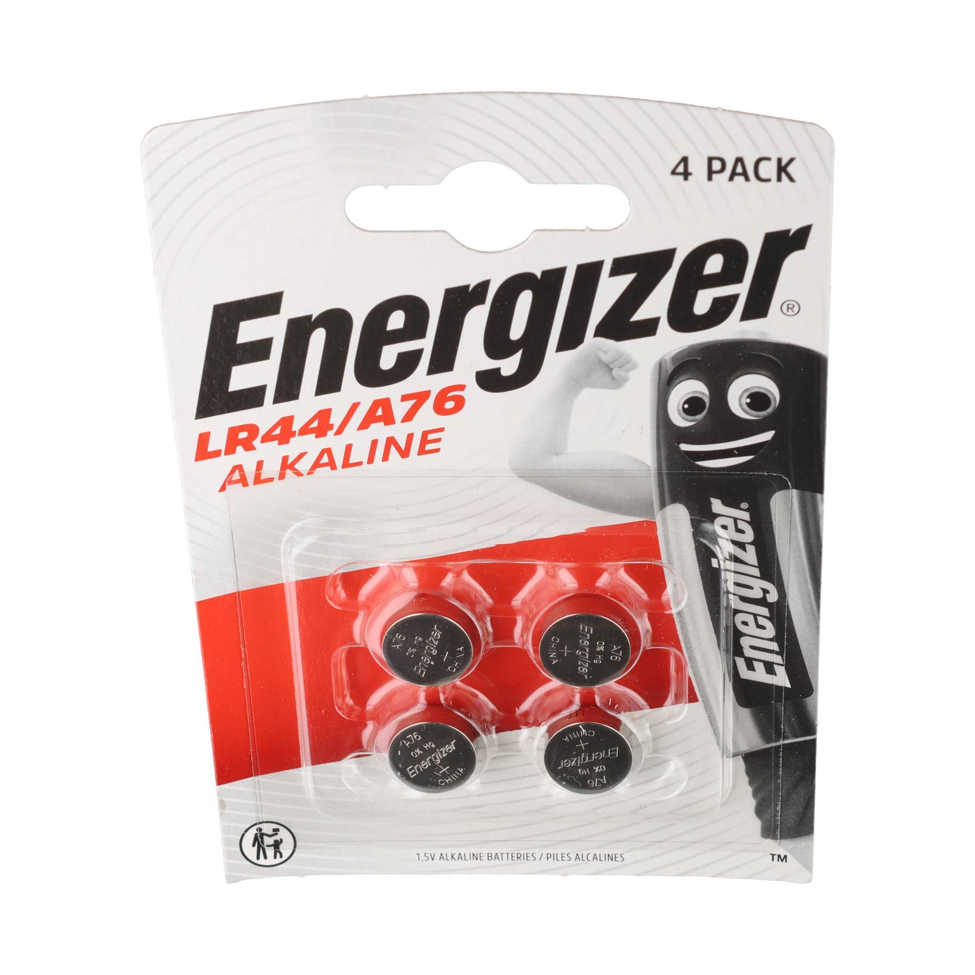 Knopfzelle LR44/A76 Alkali 4 St./Pack. - Artikel: 190221400-2