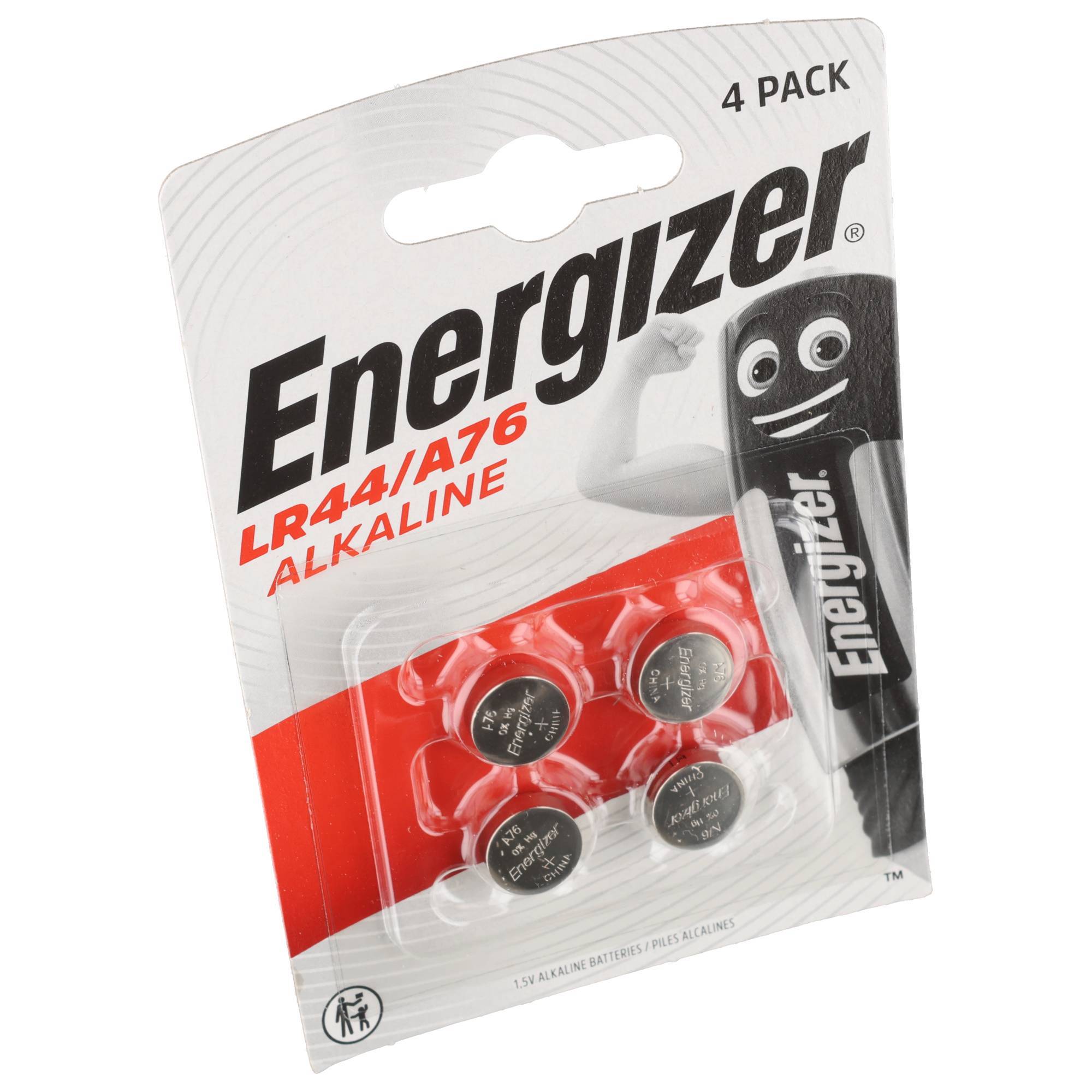 Knopfzelle LR44/A76 Alkali 4 St./Pack. - Artikel: 190221400-3