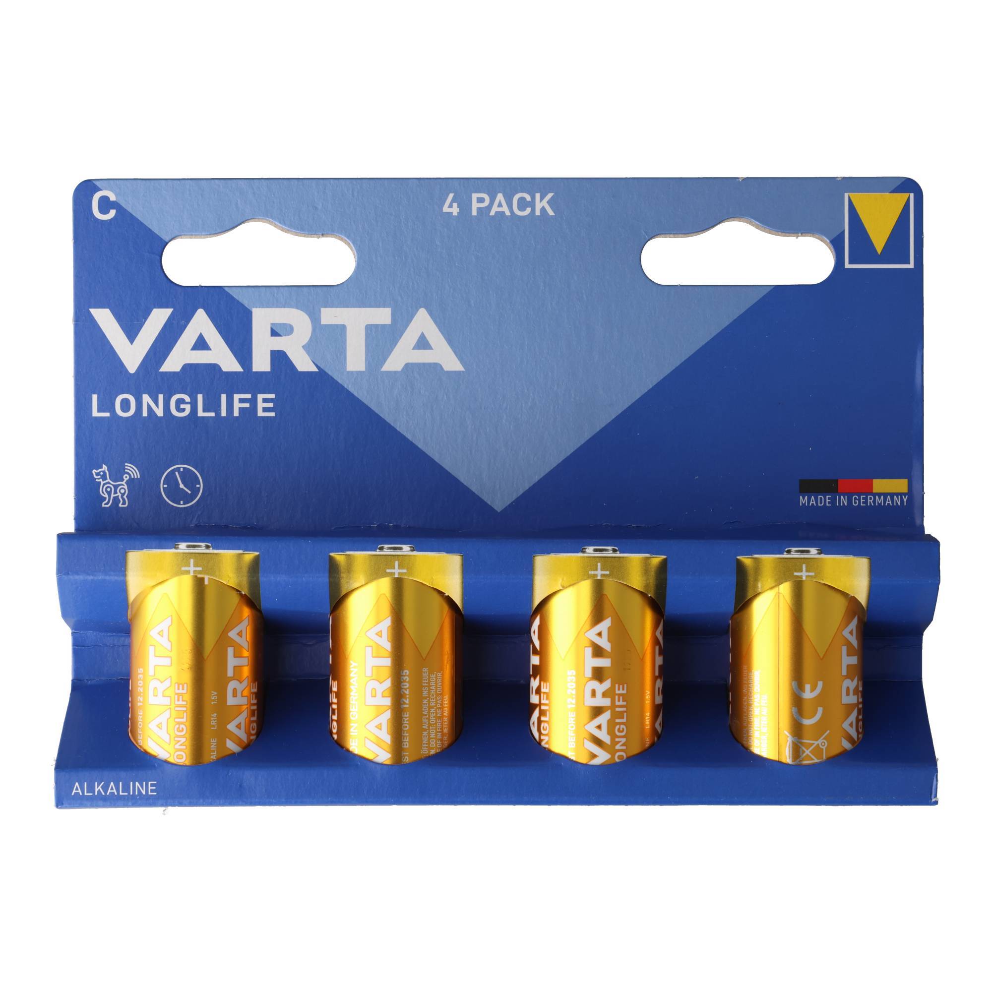 VARTA - 4114 Longlife Baby C Blister 4er - Baby (C) - 1,5 V-0