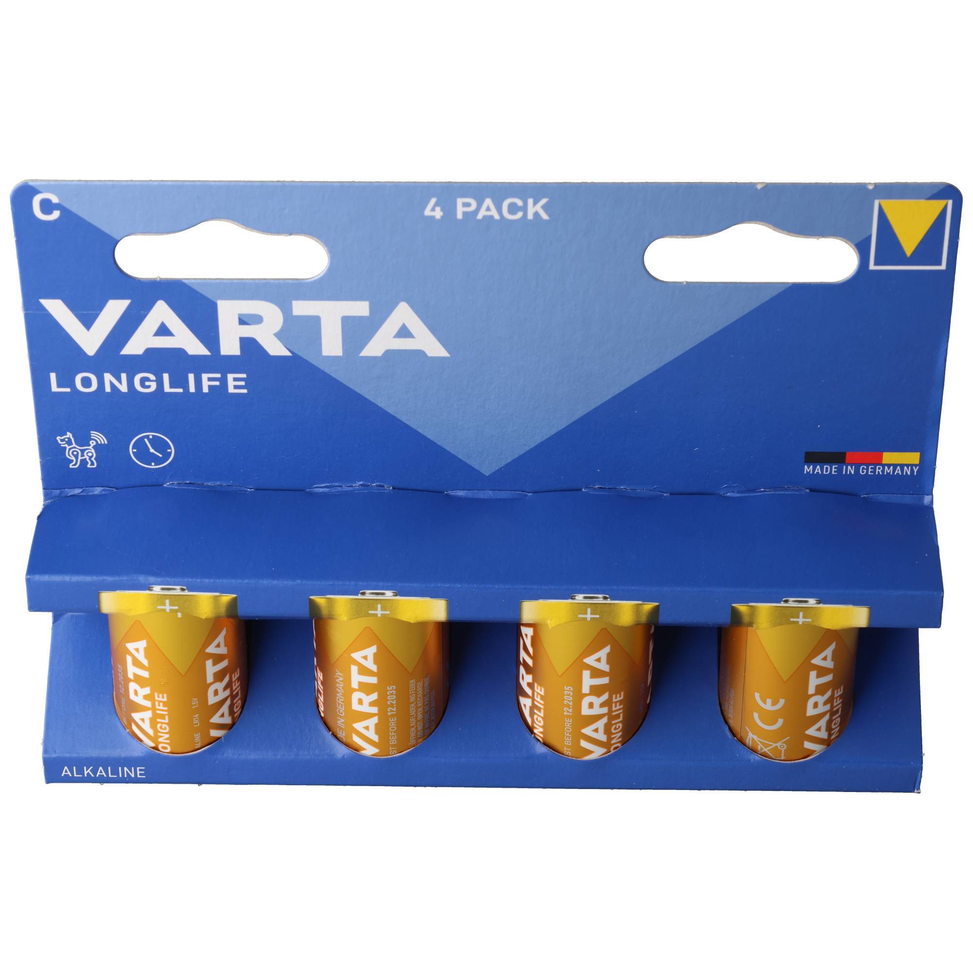 VARTA - 4114 Longlife Baby C Blister 4er - Baby (C) - 1,5 V-4