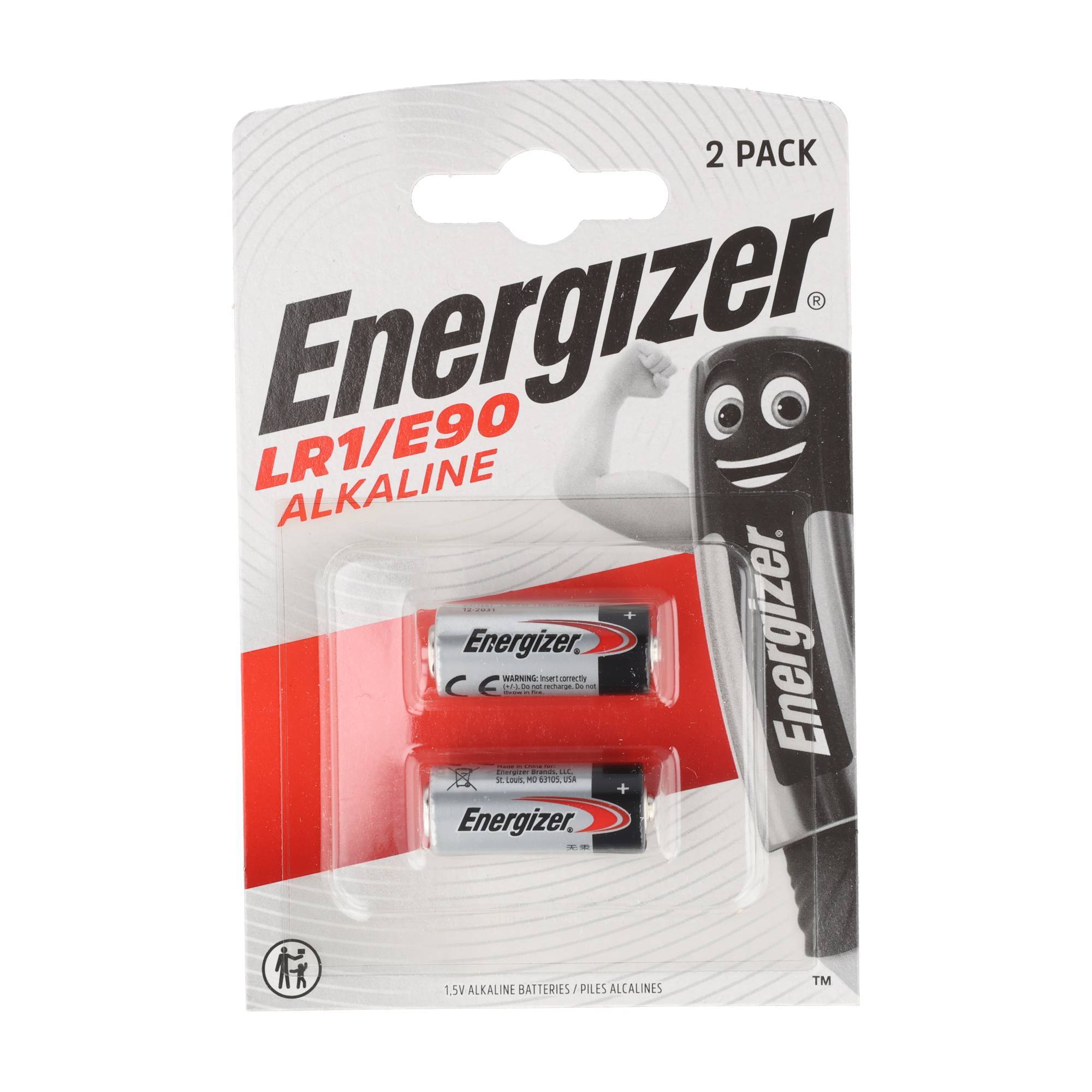 Energizer Batterie Alkaline, LR1, E90, 1.5V Electronics, Retail Blister (2-Pack)-0