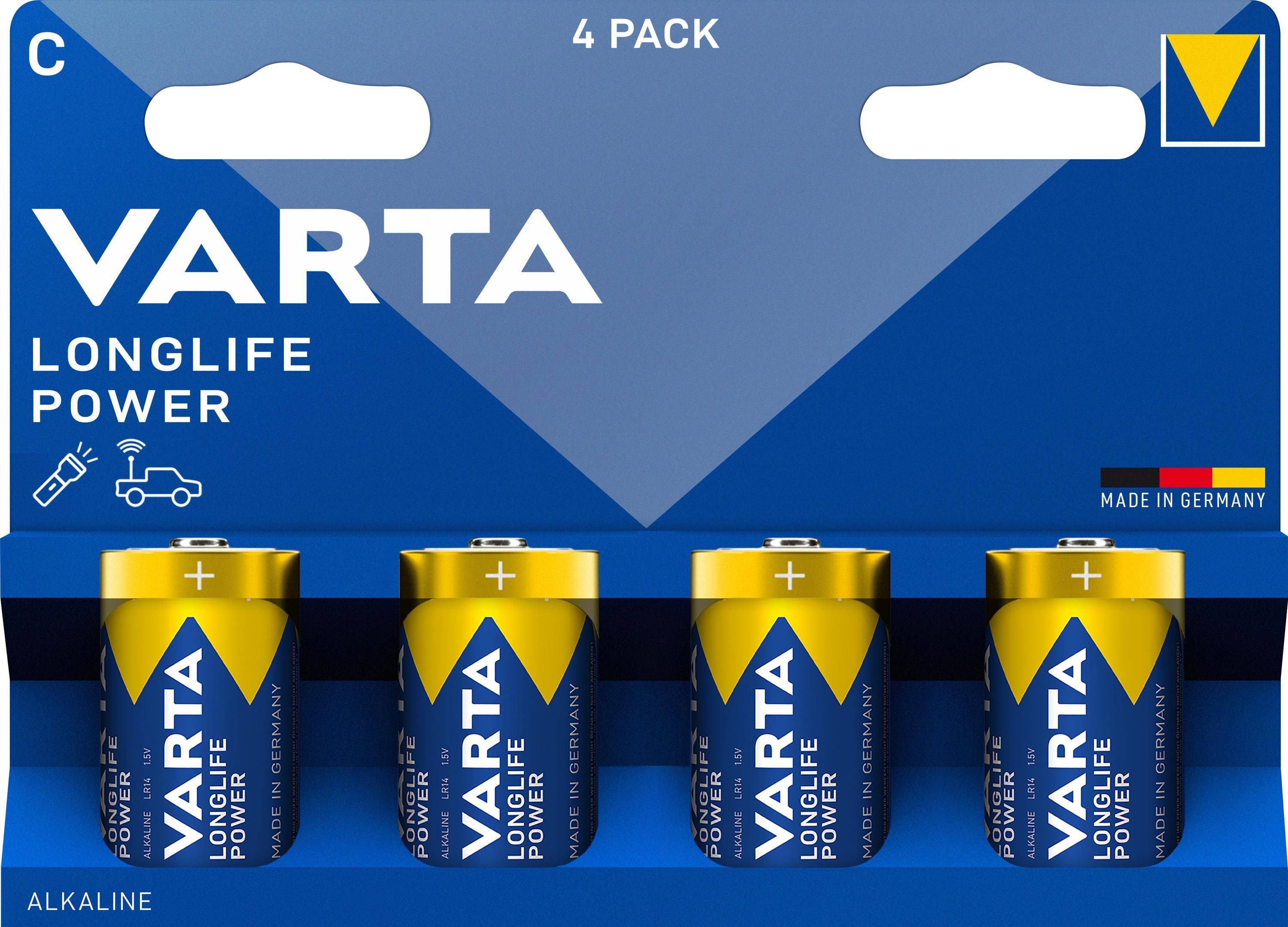 VARTA - 4914 Longlife Power Baby C Blister 4 - Batterie - Baby (C)-0