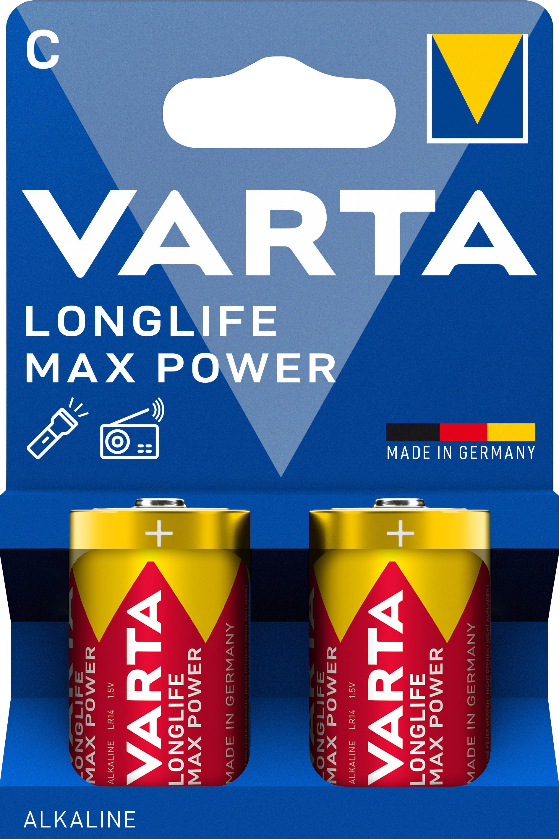 VARTA - 4714 Longlife Max Power Baby C Blister 2 - Batterie - Baby (C)-0