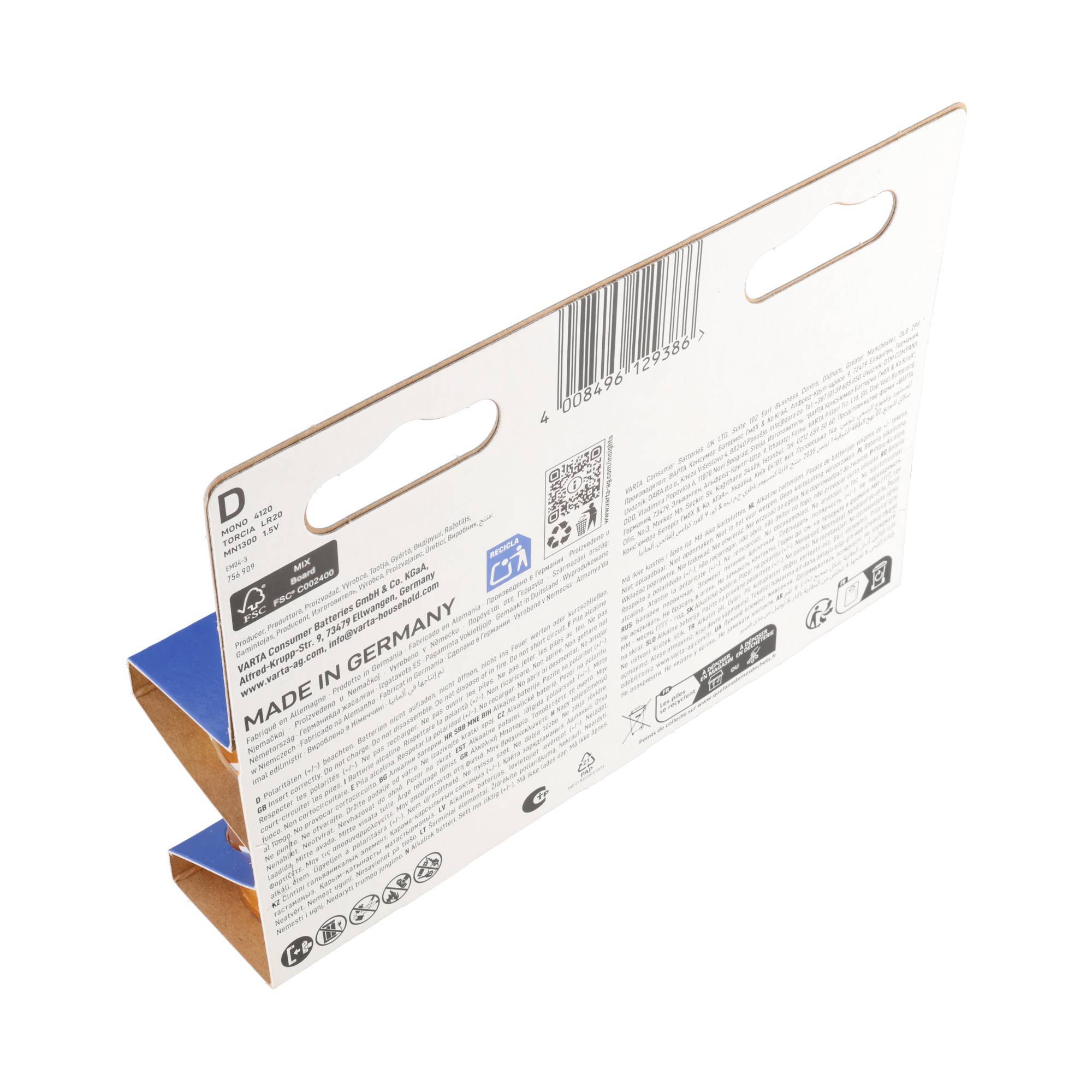VARTA - Batterie Alkaline Mono D LR20 1.5V - Batterie - Mono (D)-2