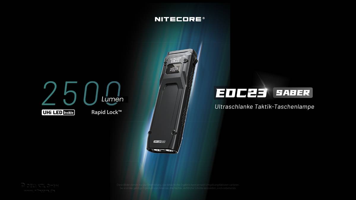 Nitecore Taschenlampe EDC23 SABER - 2500 Lumen-2