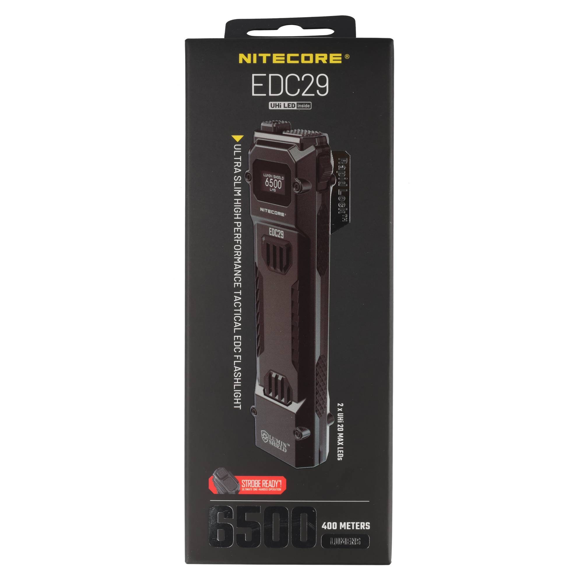 Nitecore EDC29 Luminblade EDC-Taschenlampe mit taktischen Funktionen, max. 6500 Lumen, M-Turbo, UHi 20 MAX LEDs-0
