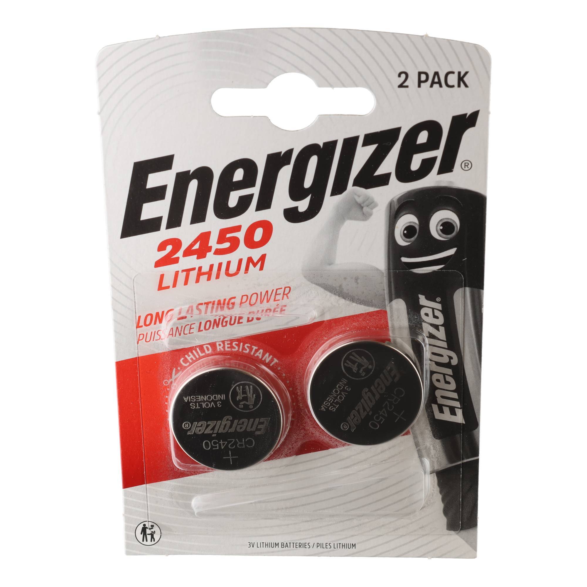 1St. Energizer CR2450 (2 Stk.) CR2450 Lithium 3,0Volt 2er Blister-2