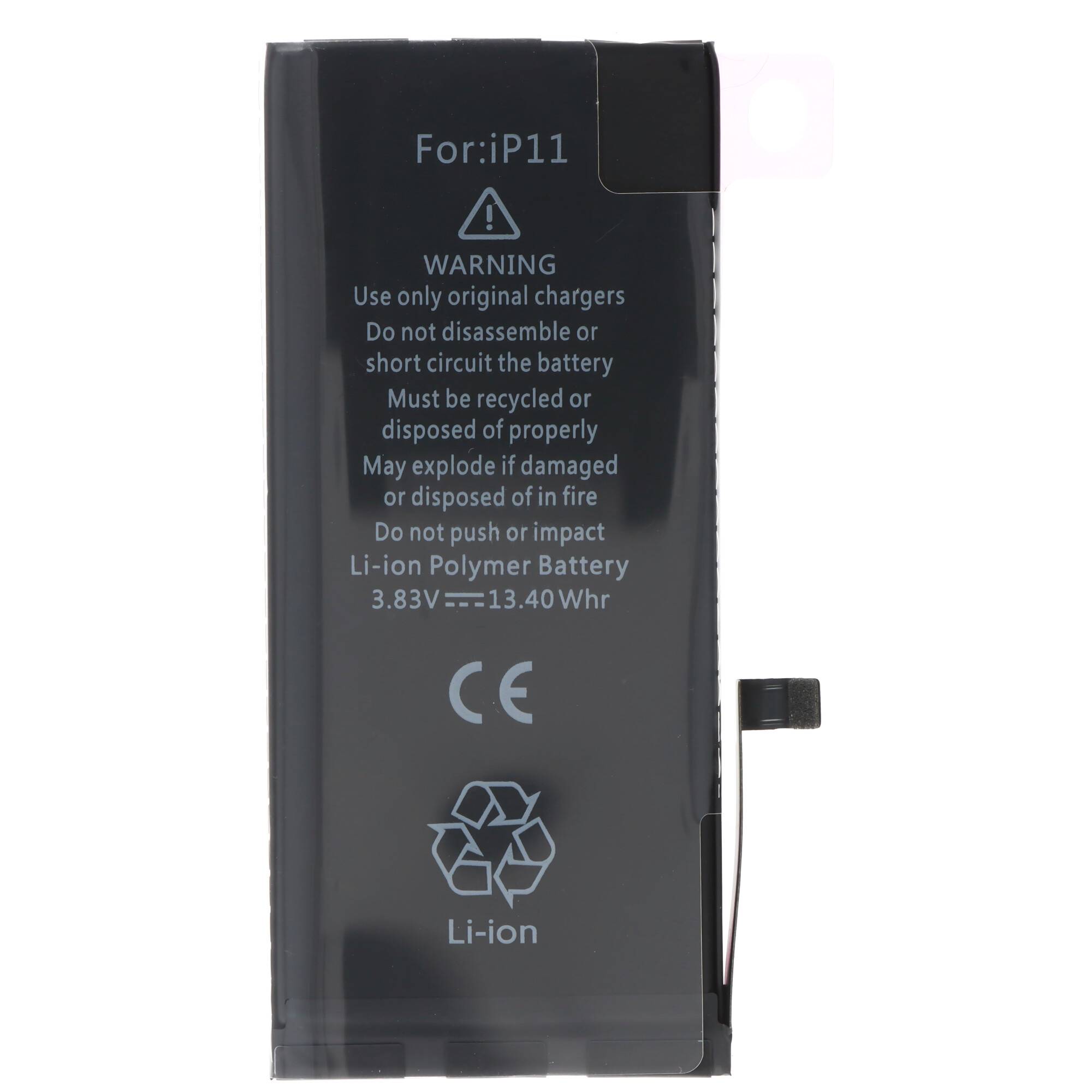 Akku passend für Apple iPhone 11, Li-Polymer, 3,83V, 3500mAh, 13,4Wh, built-in, ohne Werkzeug-4