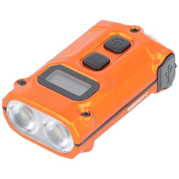 Nitecore TINI 3 Mini LED-Taschenlampe, für den Schlüsselbund, MCT UHE LEDs, 600 Lumen, wiederaufladbar Orange