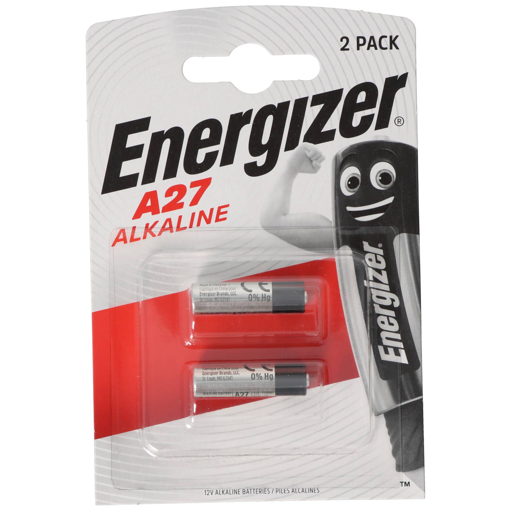 Energizer Batterie Alkaline, MN27, V27A, A27, 12V Electronics, Retail Blister (2-Pack)-3
