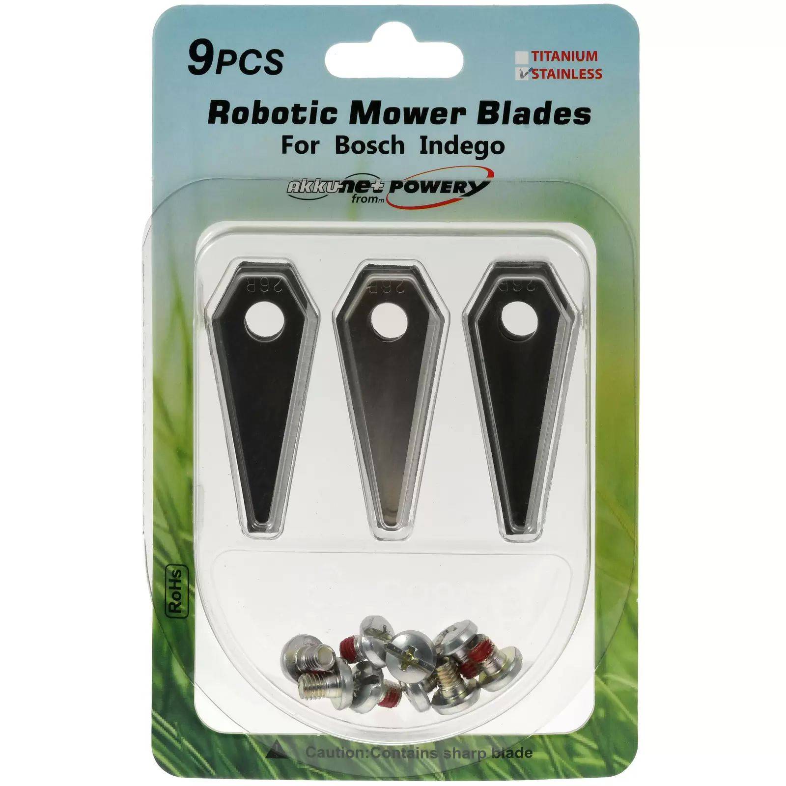 9x Ersatz-Messer Klingen / Schneid-Klingen 1,00mm für Bosch Indego Mähroboter-2