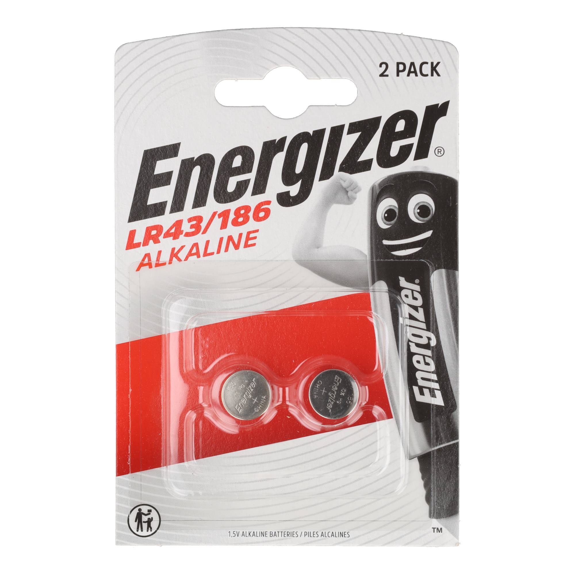Energizer Batterie Alkaline, Knopfzelle, LR43, V12GA, 1.5V Electronics, Retail Blister (2-Pack)