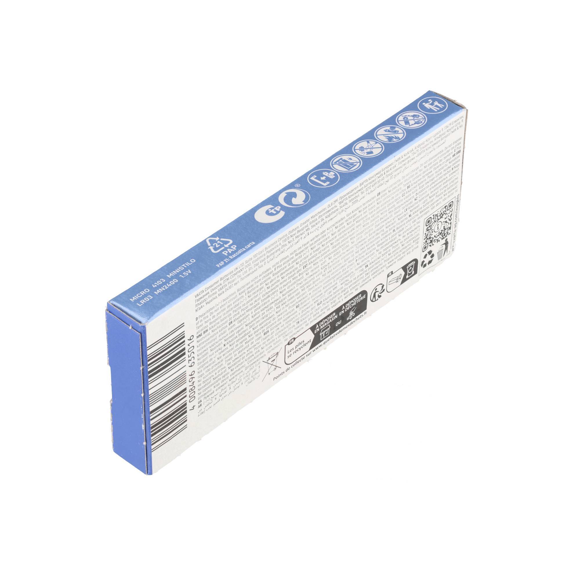 Varta Energy 4103 Micro AAA Batterie 10er Pack-4