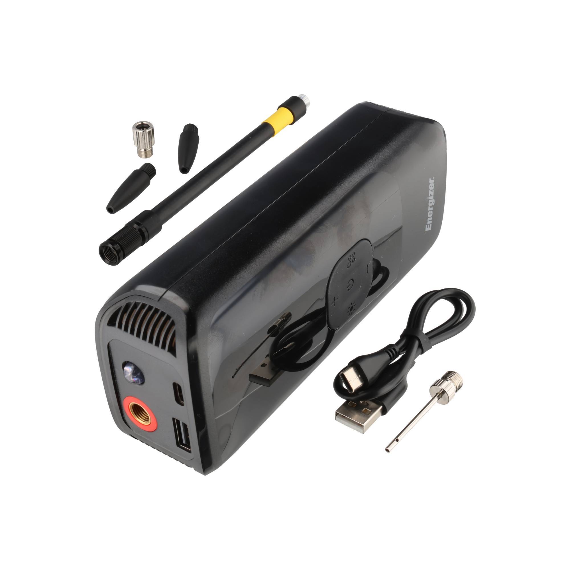 Energizer Akku Luftkompressor, PAC4000, 150 PSI, 2.000mAh Kompressor, Powerbank, LED-Leuchte, Retail-1
