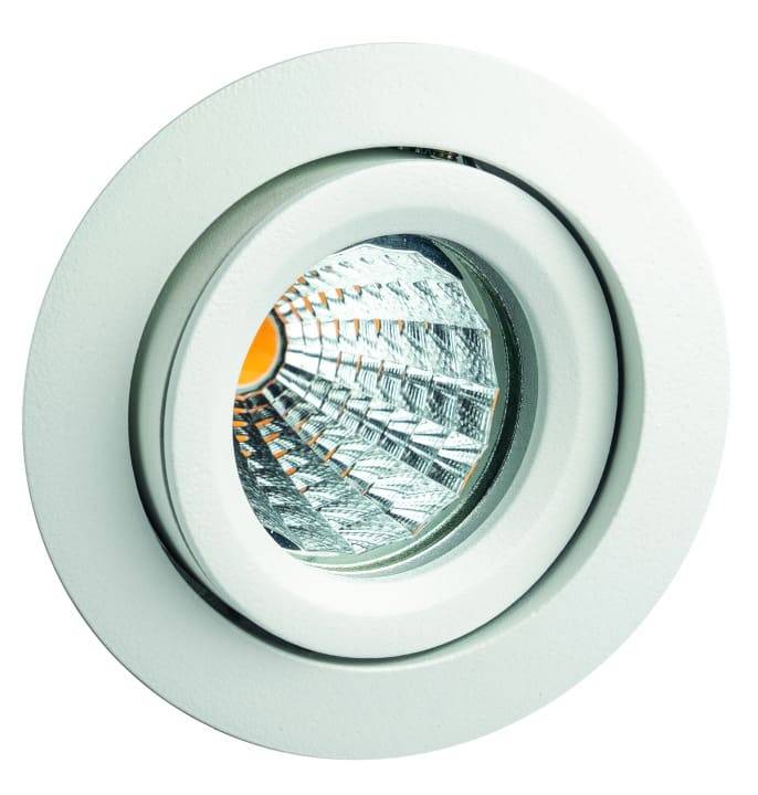 RUTEC ALU55481-M ALU-Druckguss Einbaustrahler Schwenkb. MR-16 Weiß - Clipverschl-0