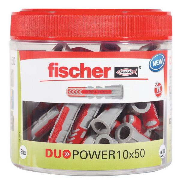 Fischer 541921, Spreizdübel, Autoklaven-Porenbeton, Mauerziegel, Beton, Gipsblock, Gipsfaserplatten, Gipskarton, Nylon,