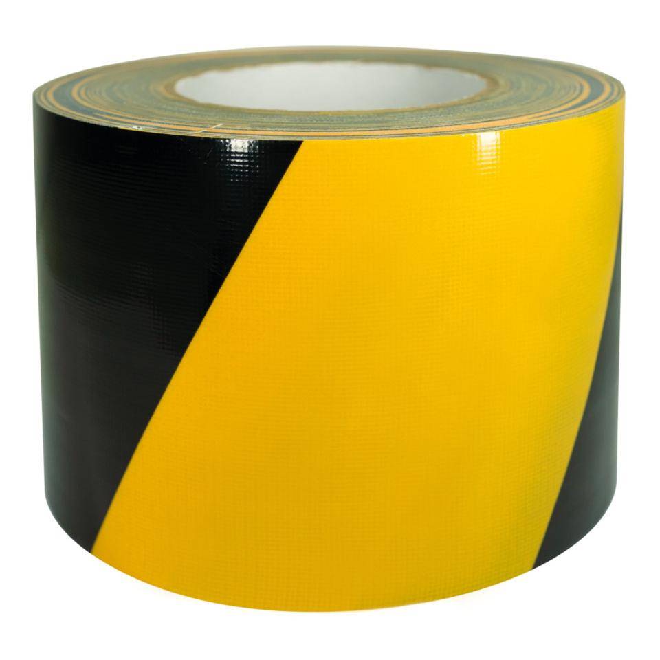 K.57 Warnmarkierungsband, rechtsweisend, gelb/schwarz, Gewebefolie, 100mm, 25m/Rolle-2
