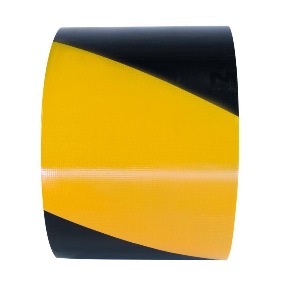 K.57 Warnmarkierungsband, rechtsweisend, gelb/schwarz, Gewebefolie, 100mm, 25m/Rolle-3