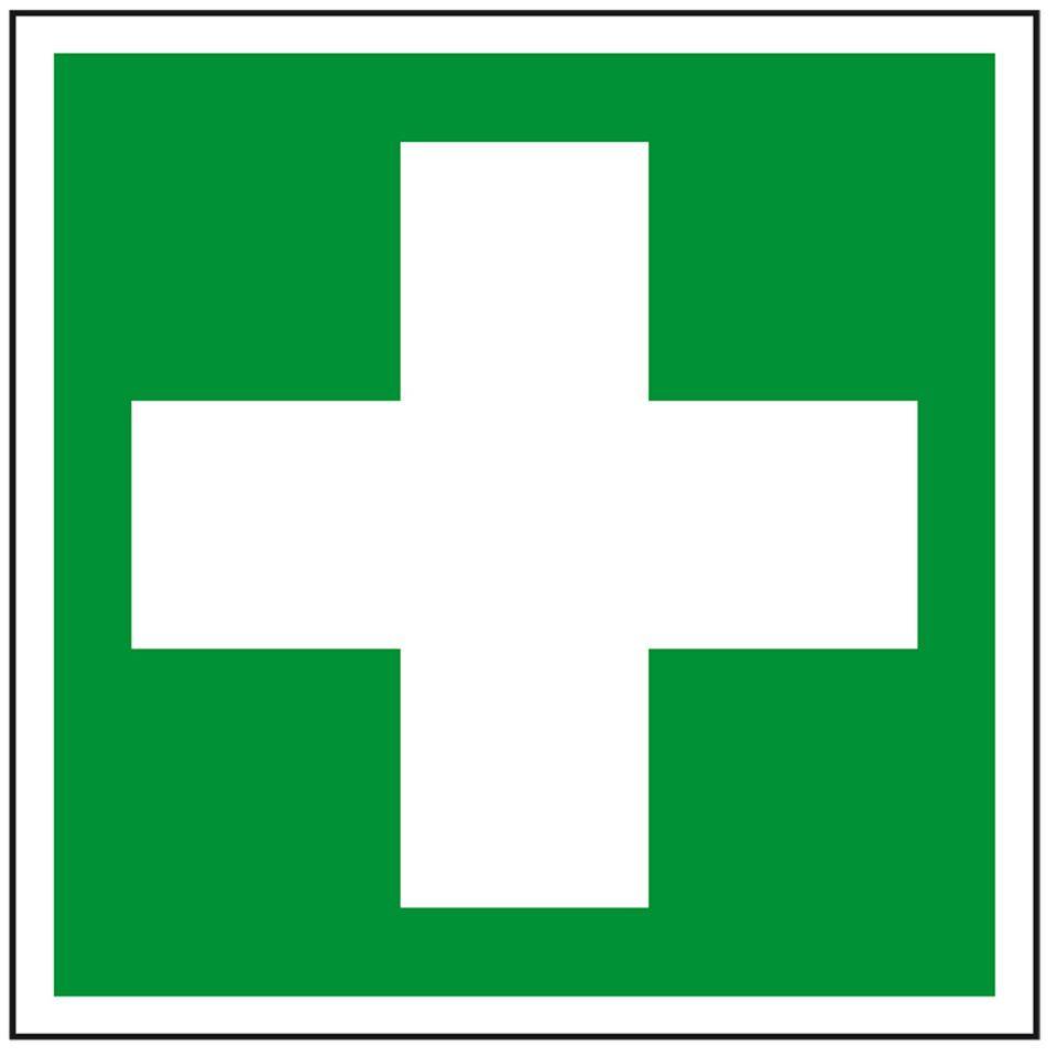 Rettungszeichen Erste Hilfe,ASR/ISO,Folie,selbstklebend,150x150mm-0
