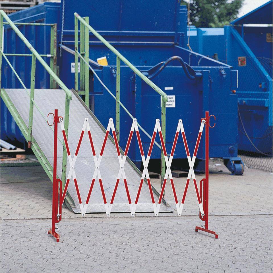 K.57 Scherensperre, mittel, rot reflektierend/weiß, stufenlos ausziehbar bis 3,6 m-1