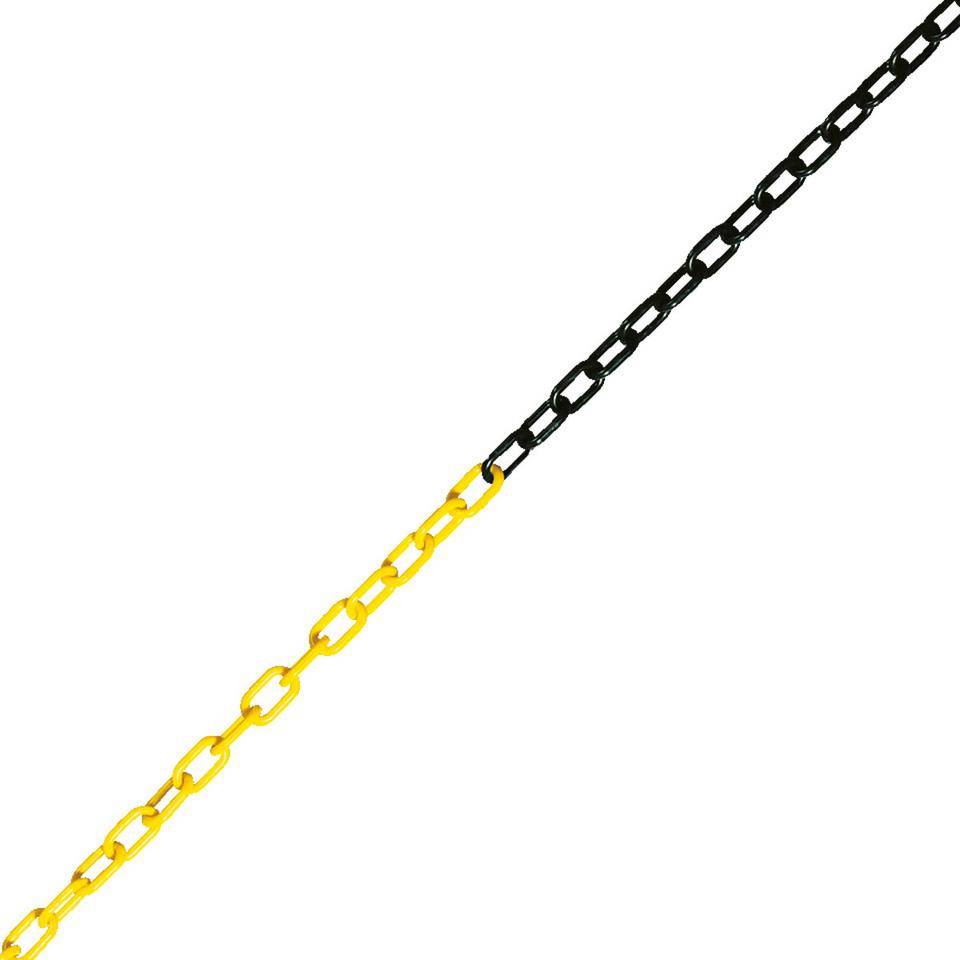 K.57 Absperrkette, gelb/schwarz, Kunststoff, Ø 6mm, 50m/VE-0
