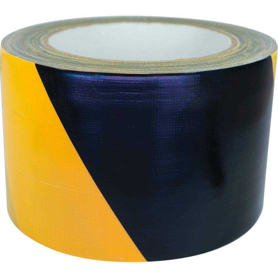 K.57 Warnmarkierungsband, linksweisend, gelb/schwarz, Gewebefolie, 75mm, 25m/Rolle-2