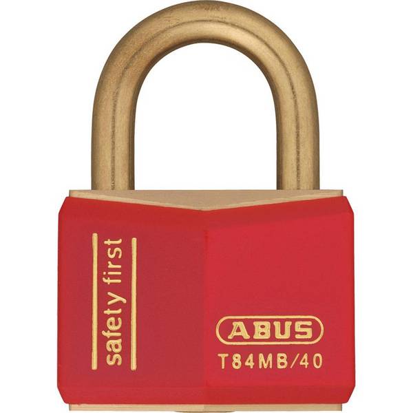 ABUS Vorhängeschloss, rot, verschiedenschl., Kunststoffummantelung, 2 Schlüsseln