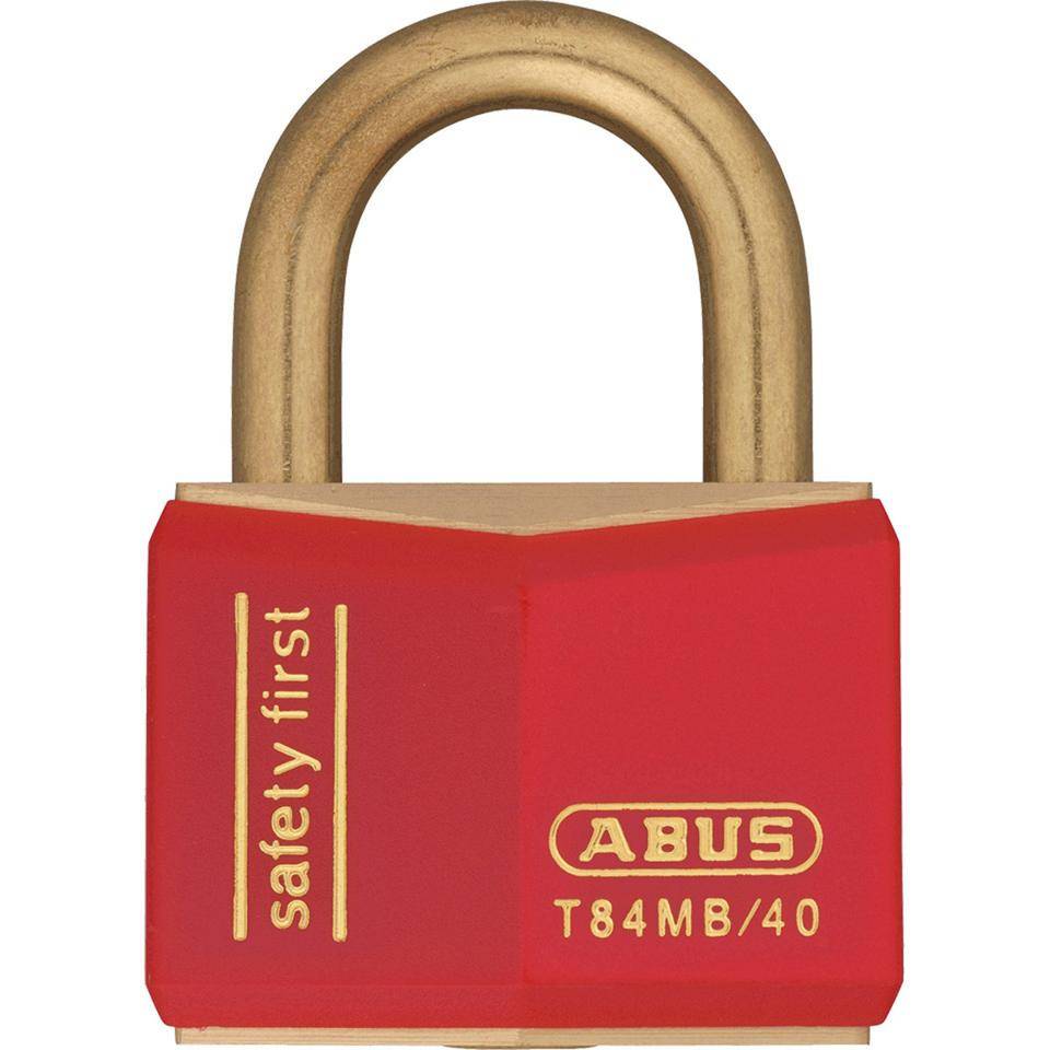 ABUS Vorhängeschloss, rot, verschiedenschl., Kunststoffummantelung, 2 Schlüsseln-0