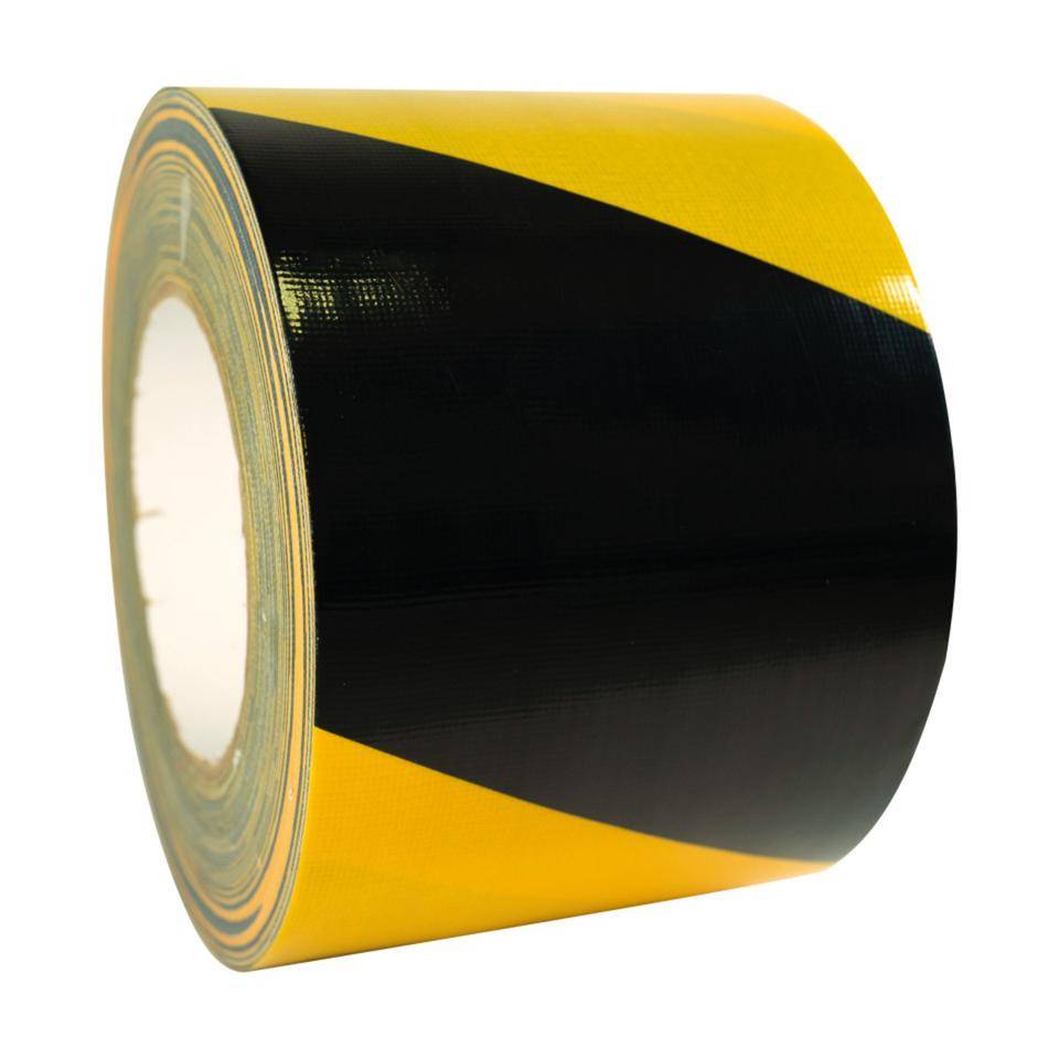 K.57 Warnmarkierungsband, rechtsweisend, gelb/schwarz, Gewebefolie, 75mm, 25m/Rolle-2