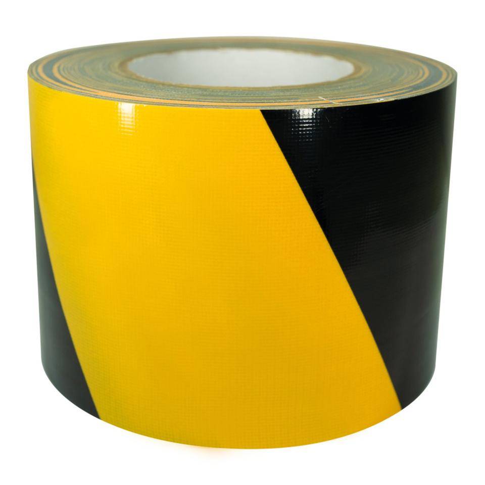 K.57 Warnmarkierungsband, linksweisend, gelb/schwarz, Gewebefolie, 100mm, 50m/Rolle-2