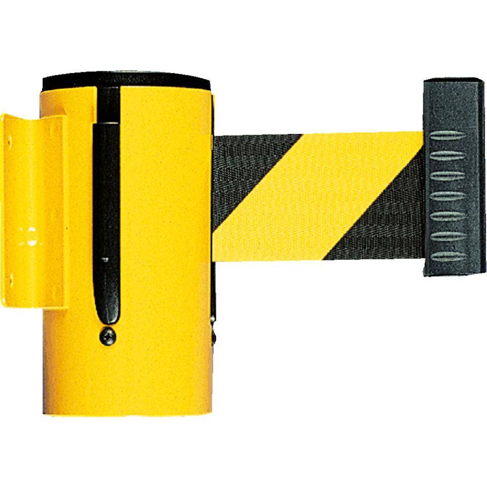 RS-GUIDESYSTEMS Wandkassette Indoor, gelb, Metall, Gurt gelb/schwarz schraffiert, 4m-0