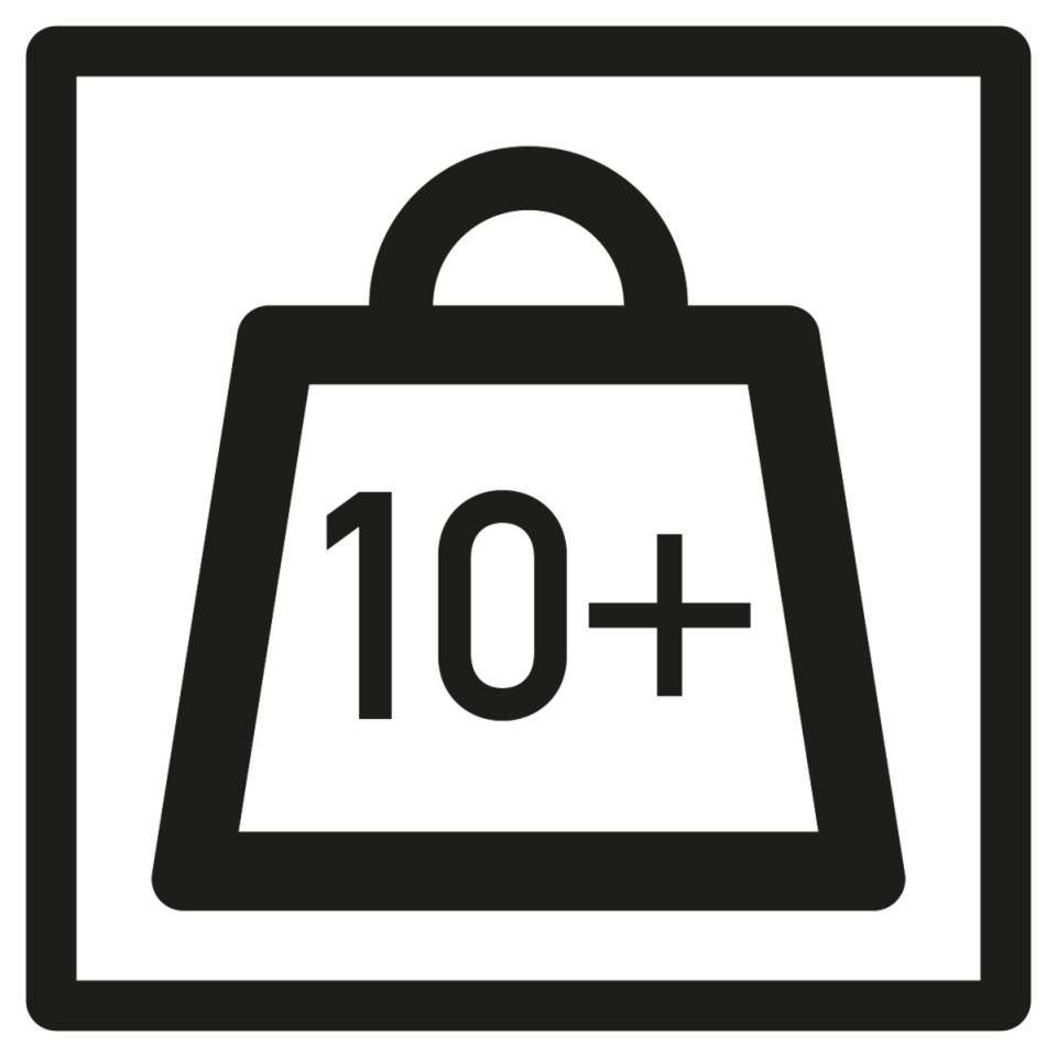 Verpackunsgkennzeichen Pakete mit erhöhtem Gewicht 10-20kg, Cellulose, 20x20mm, 100/Rolle-0