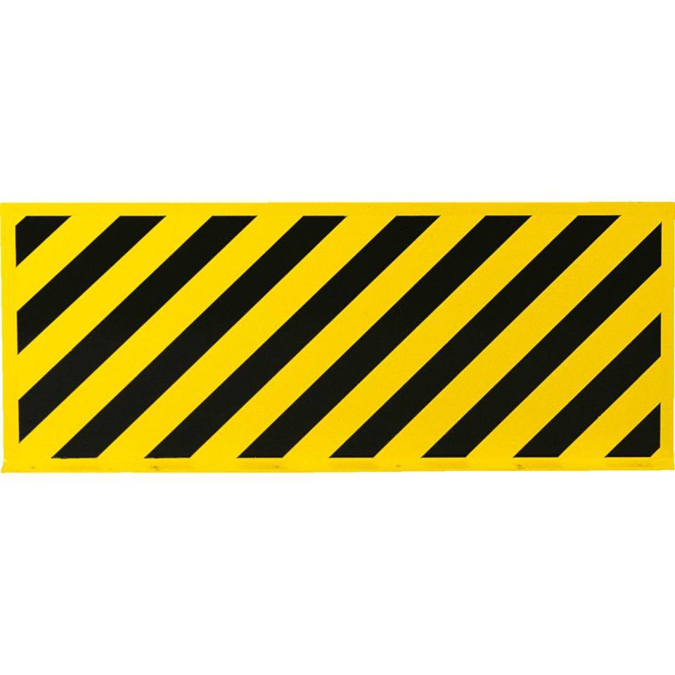 Ersatzfolie, für Anfahrtsprofil U 400mm, gelb/schwarz, Folie, selbstklebend, 450x380mm-0