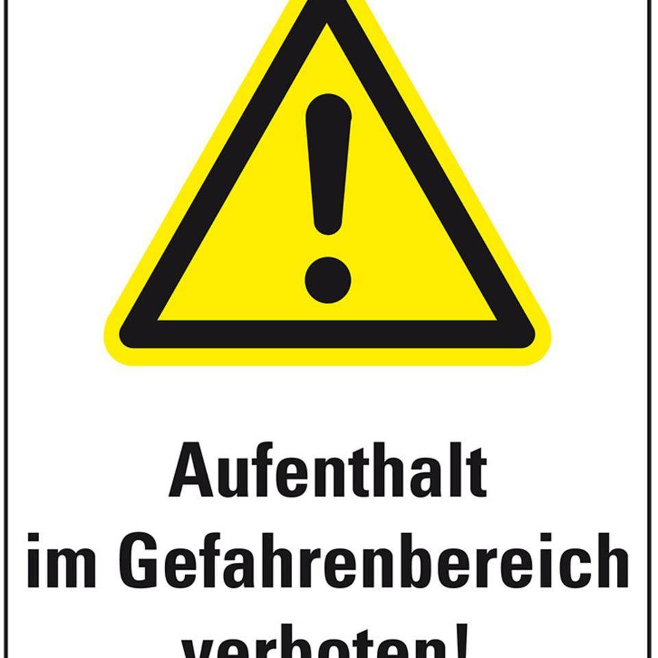 Warnaufsteller Leicht, Aufenth.Gefahrenb.verb., gelb, Polypropylen, 350x650mm, 300g-1